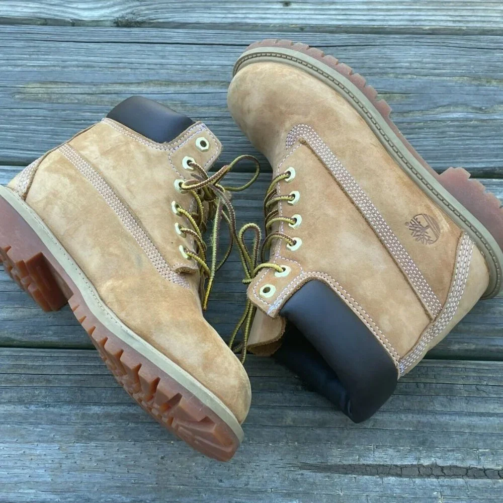 Timberland Kids Youth Boots Nubuck Leather Ankle Boots Size MISMATCH 2 / 1.5 M - Picture 7 of 12